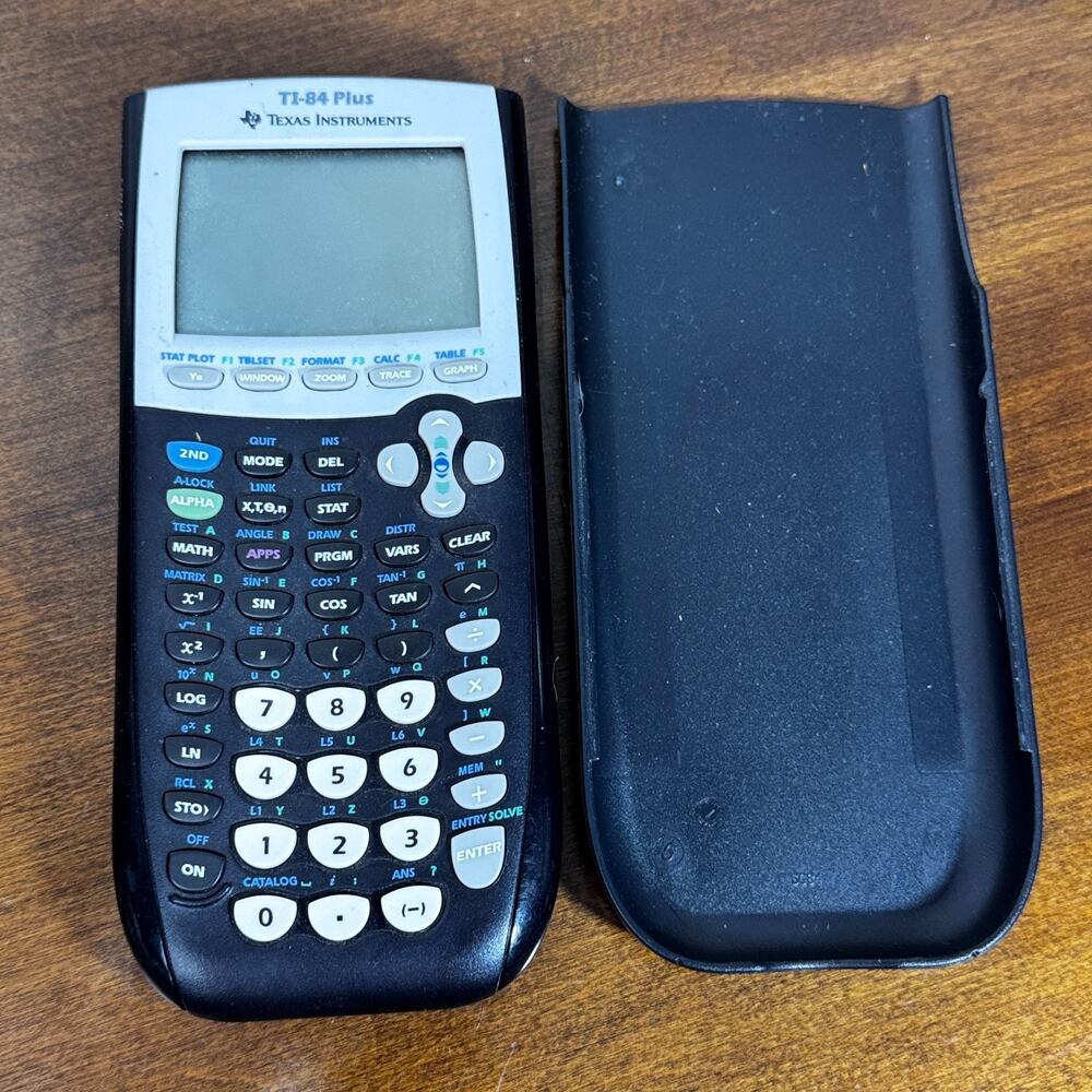 TI-84 Plus Graphing Calculator Texas Instruments with Cover Tested Working AAA